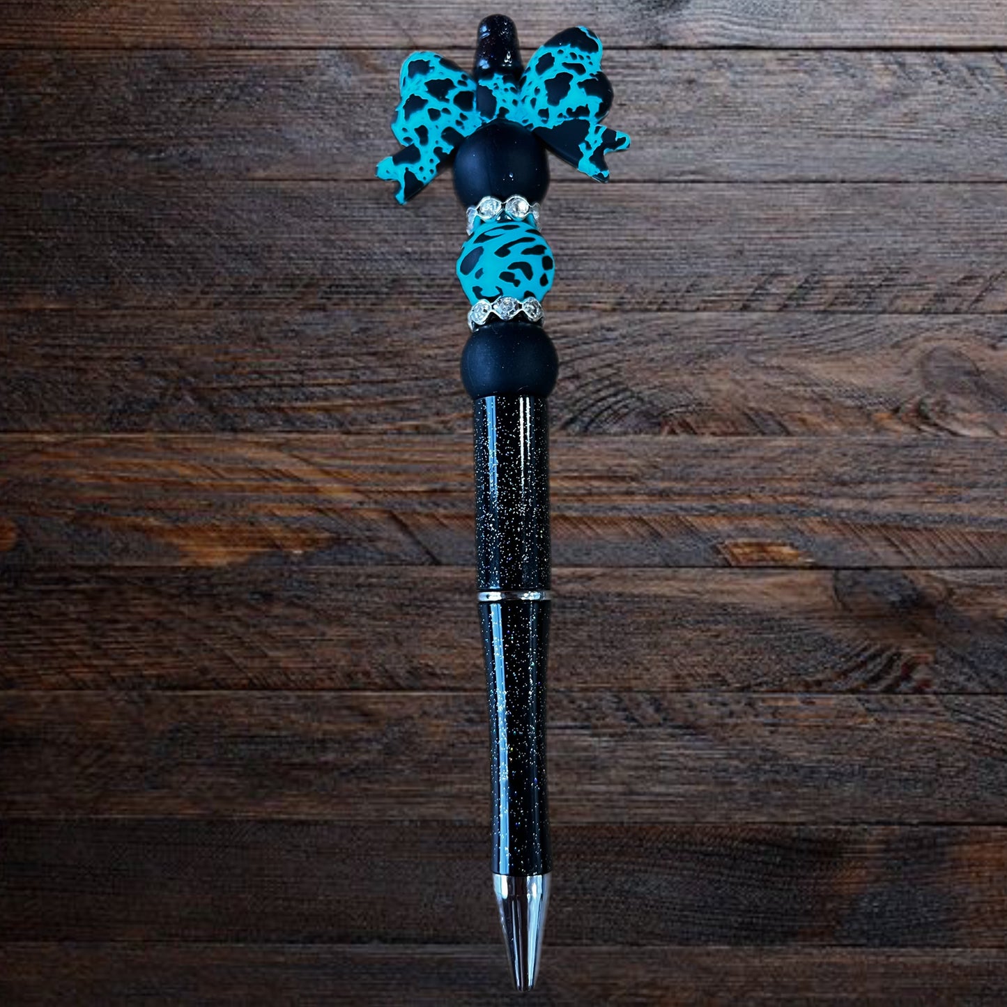 Teal Cow Bow