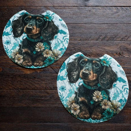 BLUE BOW DACHSHUND