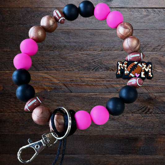 Football Mom Beaded Wristlet