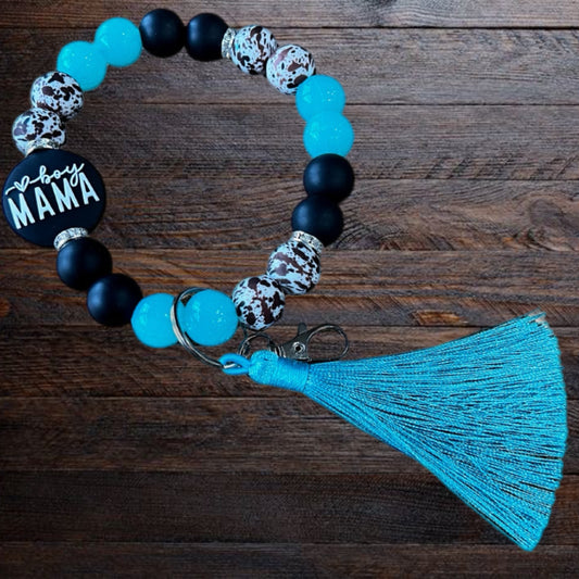 Boy Mama Beaded Wristlet